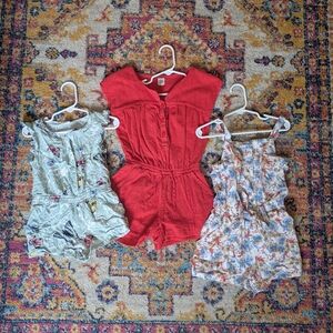 Set Of 3 Girls Summer Rompers